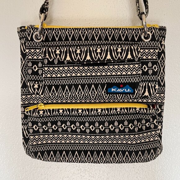 RARE 3 in 1 Vintage Kavu Crossbody Bag with Detachable Clutch Pouch Boho Black - Picture 6 of 13